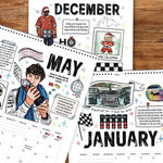 Afbeelding in Gallery-weergave laden, 🏎️📅F1 Scrapbook Race Calendar 2026 — De ultieme wandkalender voor racefans
