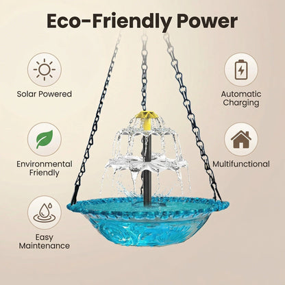 🔥🔥Nieuwjaar 70% korting - Solar Cascade hangende vogelbadfontein