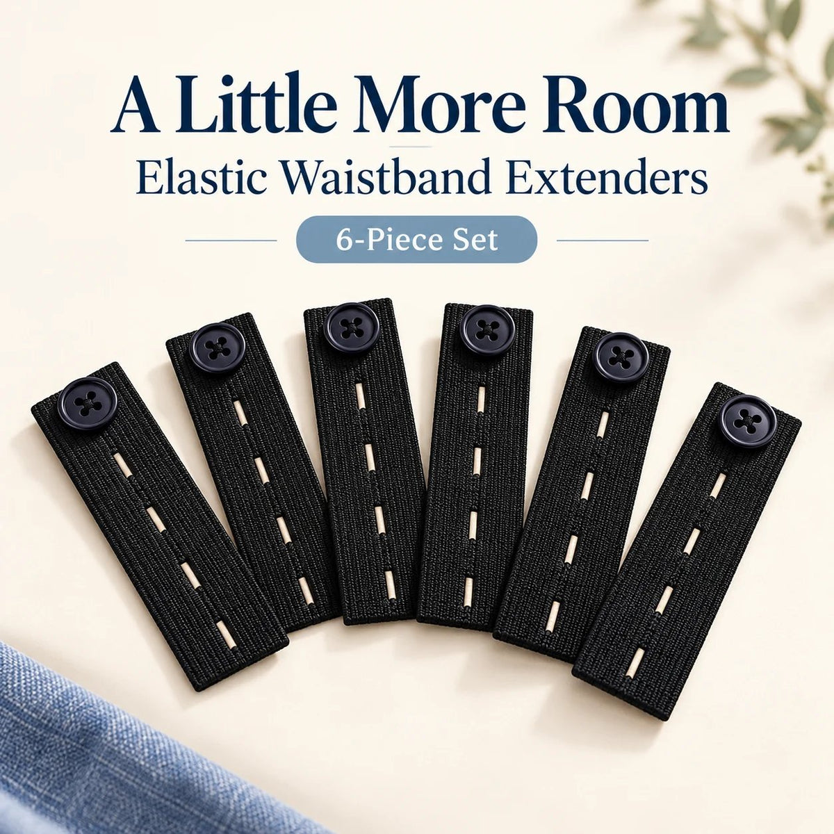 👖 Knopen voor het verlengen van een elastische tailleband – verstelbaar voor extra comfort, set van 6 stuks