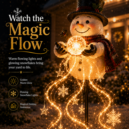 🎄49% KORTING🎄 Snowman Magic Fountain™ – LED-kerstverlichting voor in de tuin met vallende sneeuwvlokken❄️